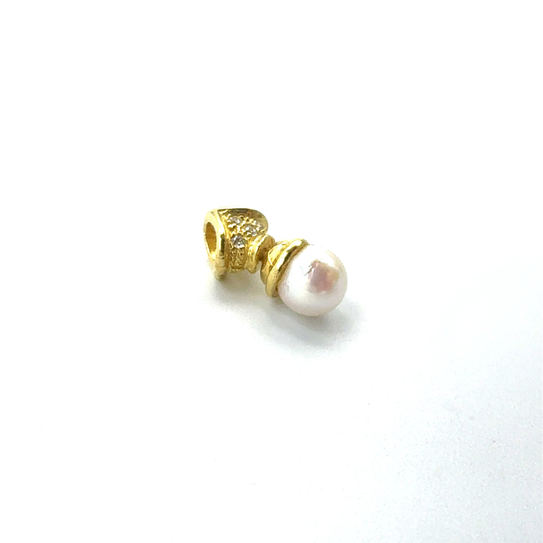 Ciondolo Pendente Perla  Oro Giallo