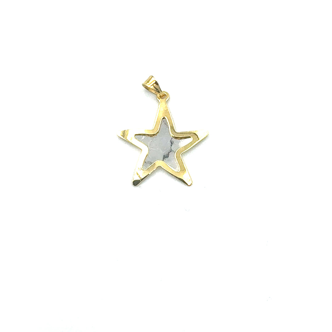 Ciondolo Pendente Stella  Oro Bicolore