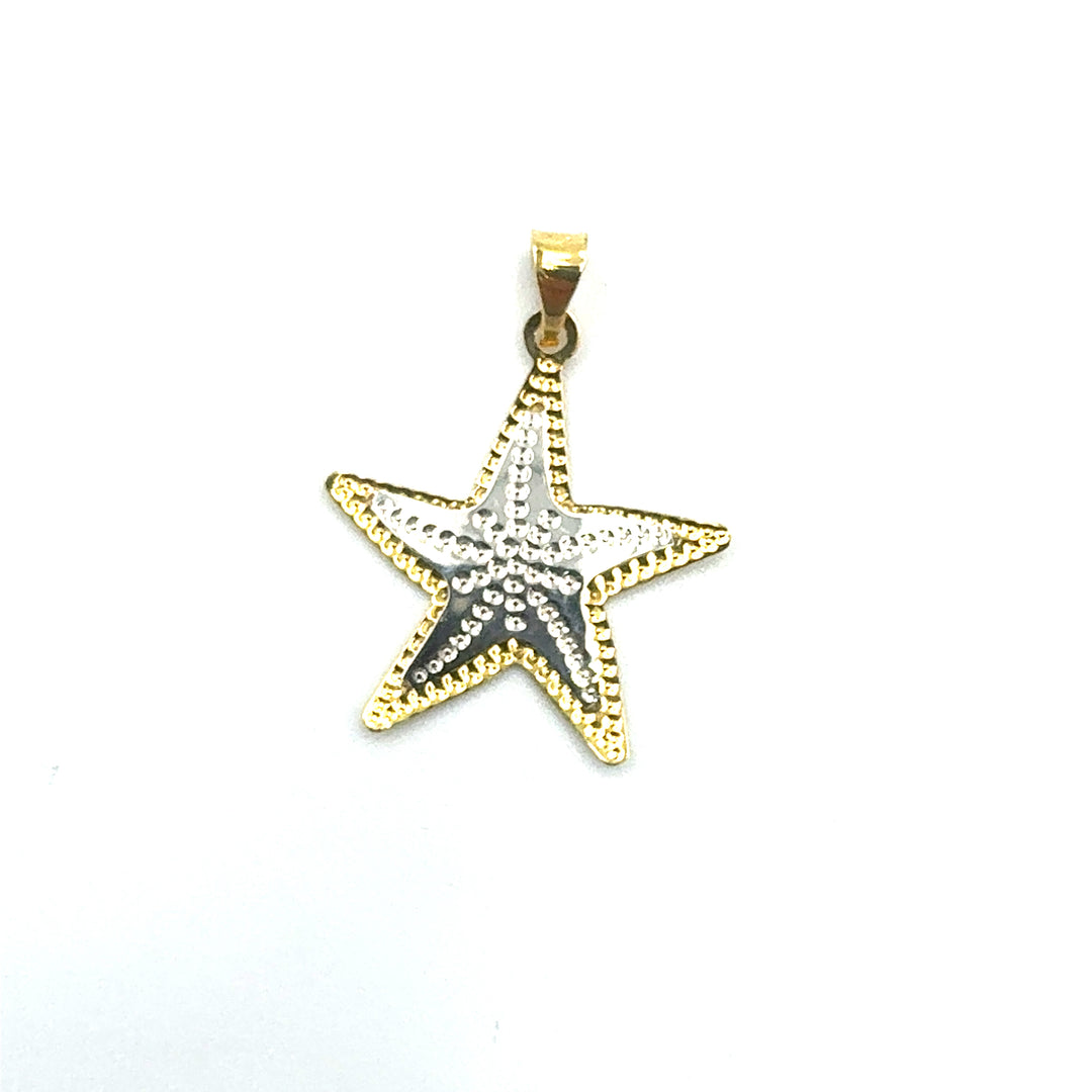 Ciondolo Pendente Stella  Oro Bicolore