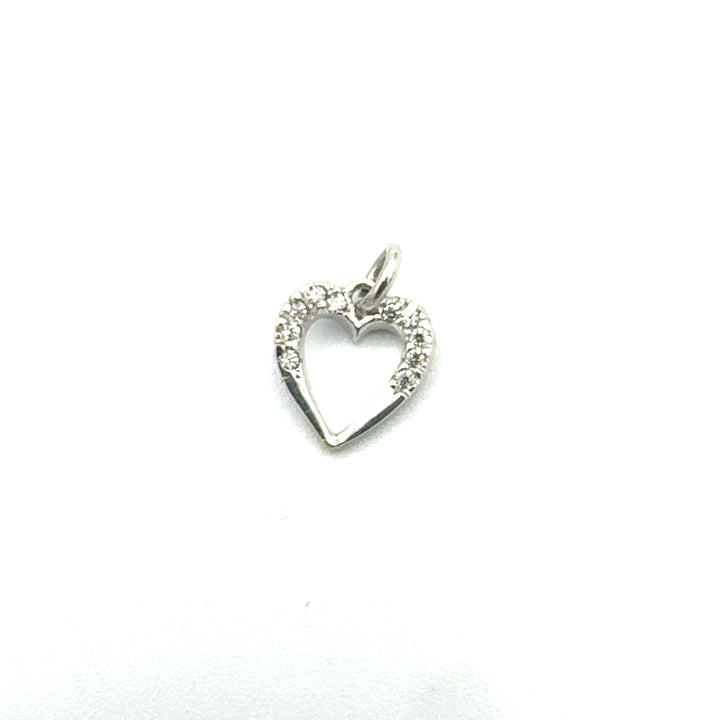 Ciondolo Pendente Cuore Oro Bianco