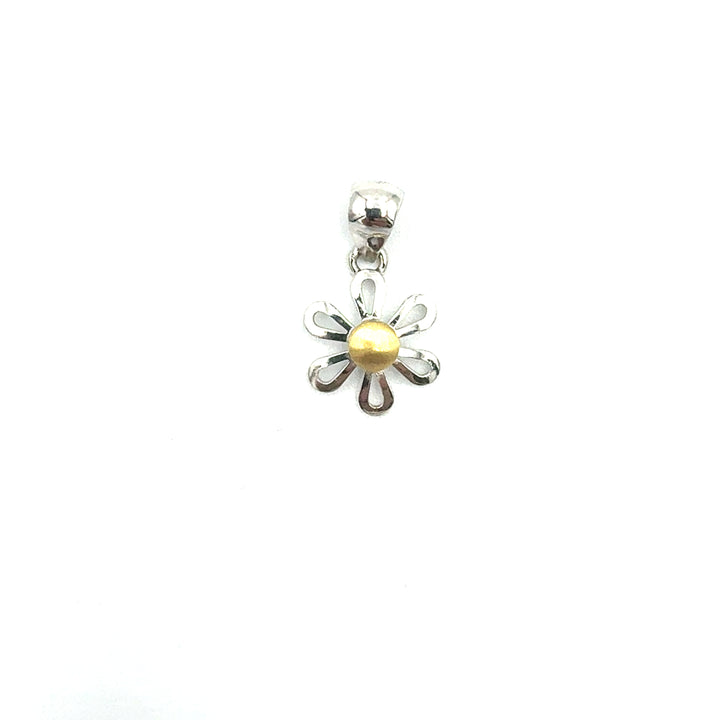 Ciondolo Pendente Fiore Oro Bianco