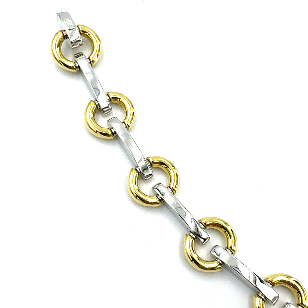 Semi-rigid bracelet in yellow gold