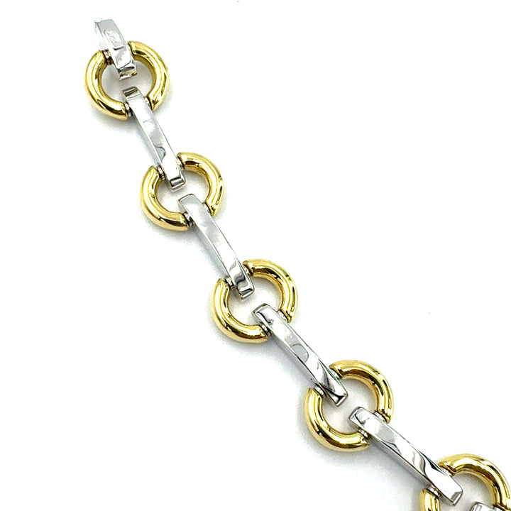 Semi-rigid bracelet in yellow gold