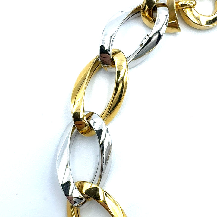 Semi-rigid bracelet in yellow gold