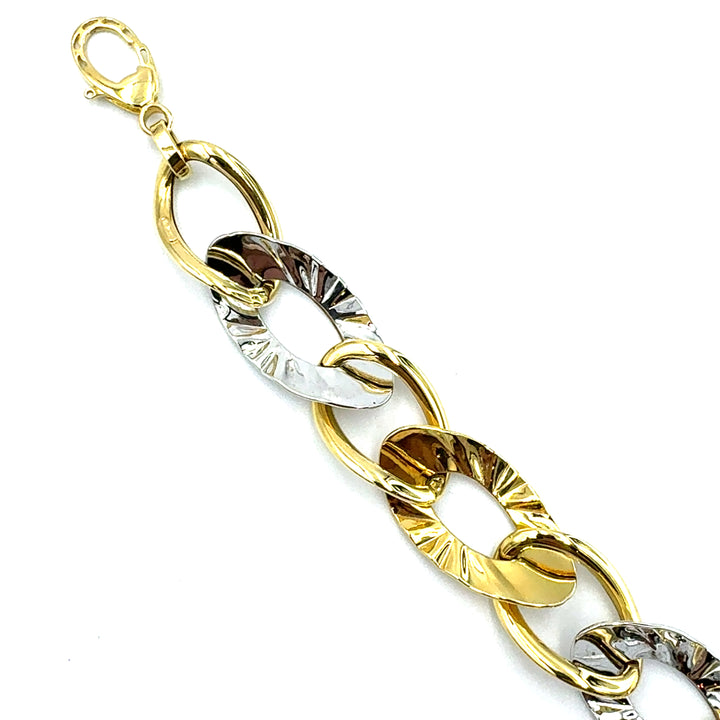 Semi-rigid bracelet in yellow gold