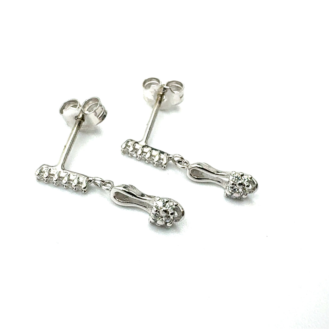 Yellow White Gold Earrings