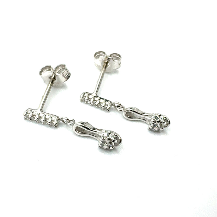 Yellow White Gold Earrings