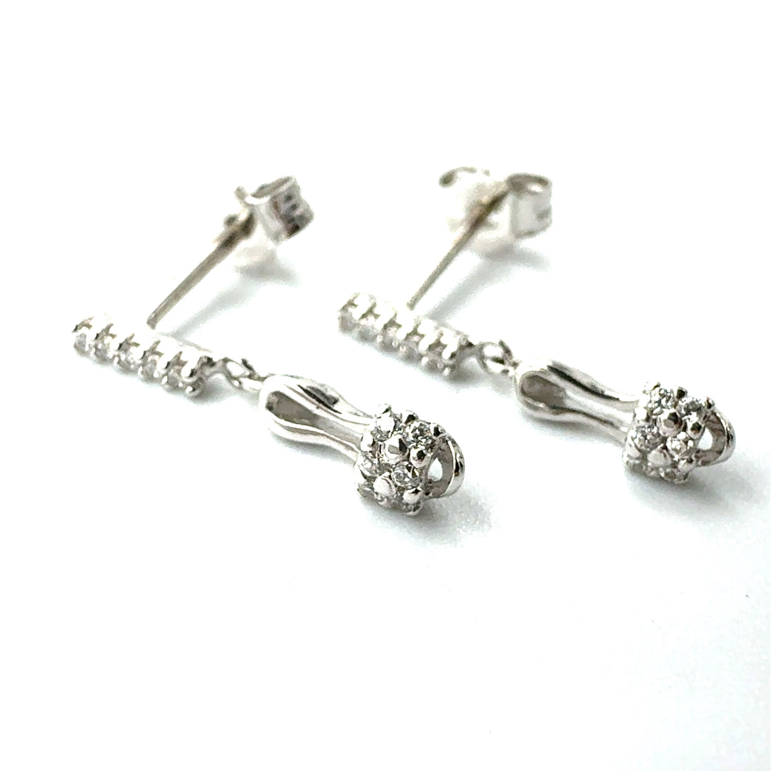 Yellow White Gold Earrings