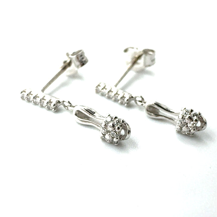 Yellow White Gold Earrings