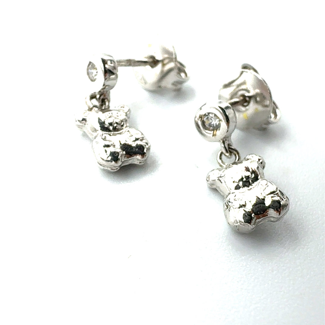 Yellow White Gold Earrings