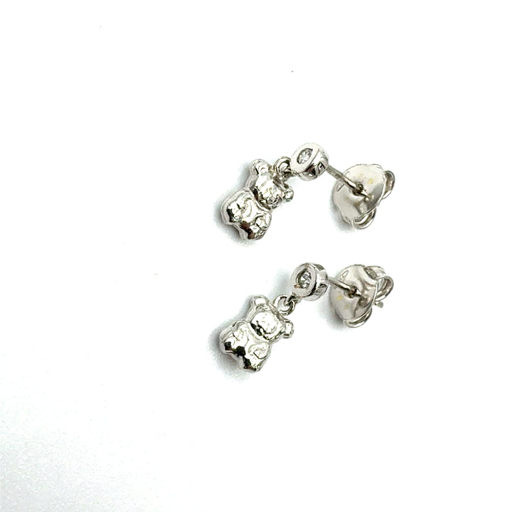 Yellow White Gold Earrings