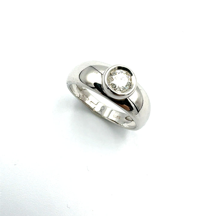 Anello Solitario Oro Bianco Nimei