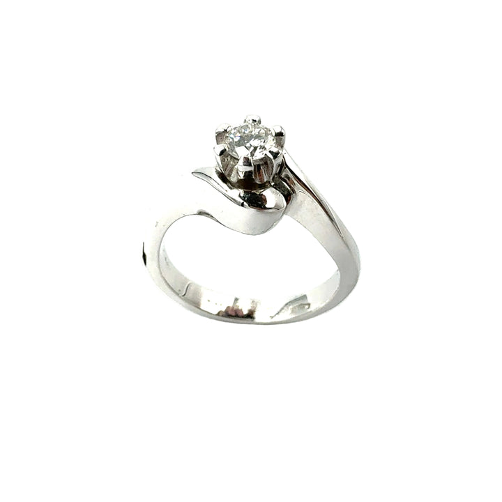 Miluna Solitaire Ring in White Gold