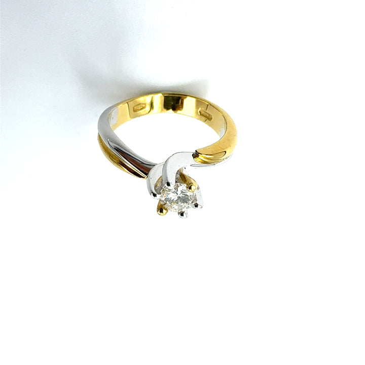 Anello Solitario  DonnaOro Bicolore