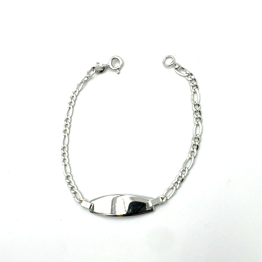 Bracciale Bimbo Oro Bianco  con Targa