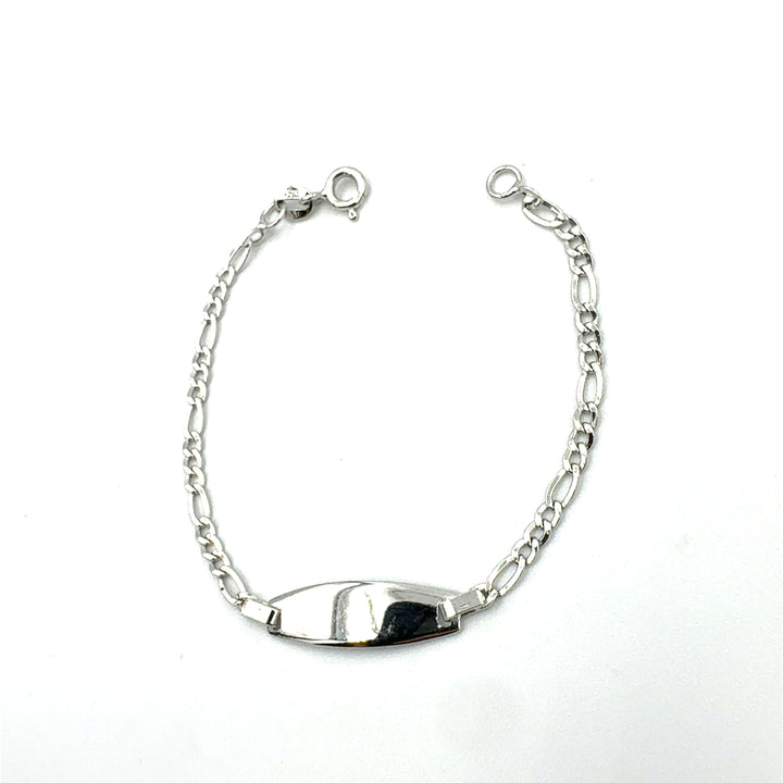Bracciale Bimbo Oro Bianco  con Targa