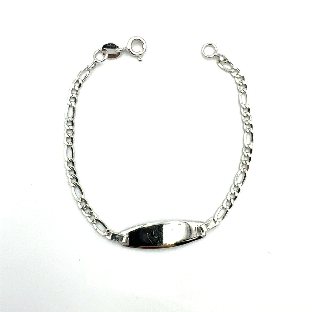 Bracciale Bimbo Oro Bianco  con Targa