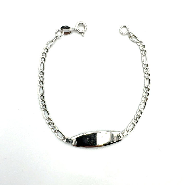 Bracciale Bimbo Oro Bianco  con Targa