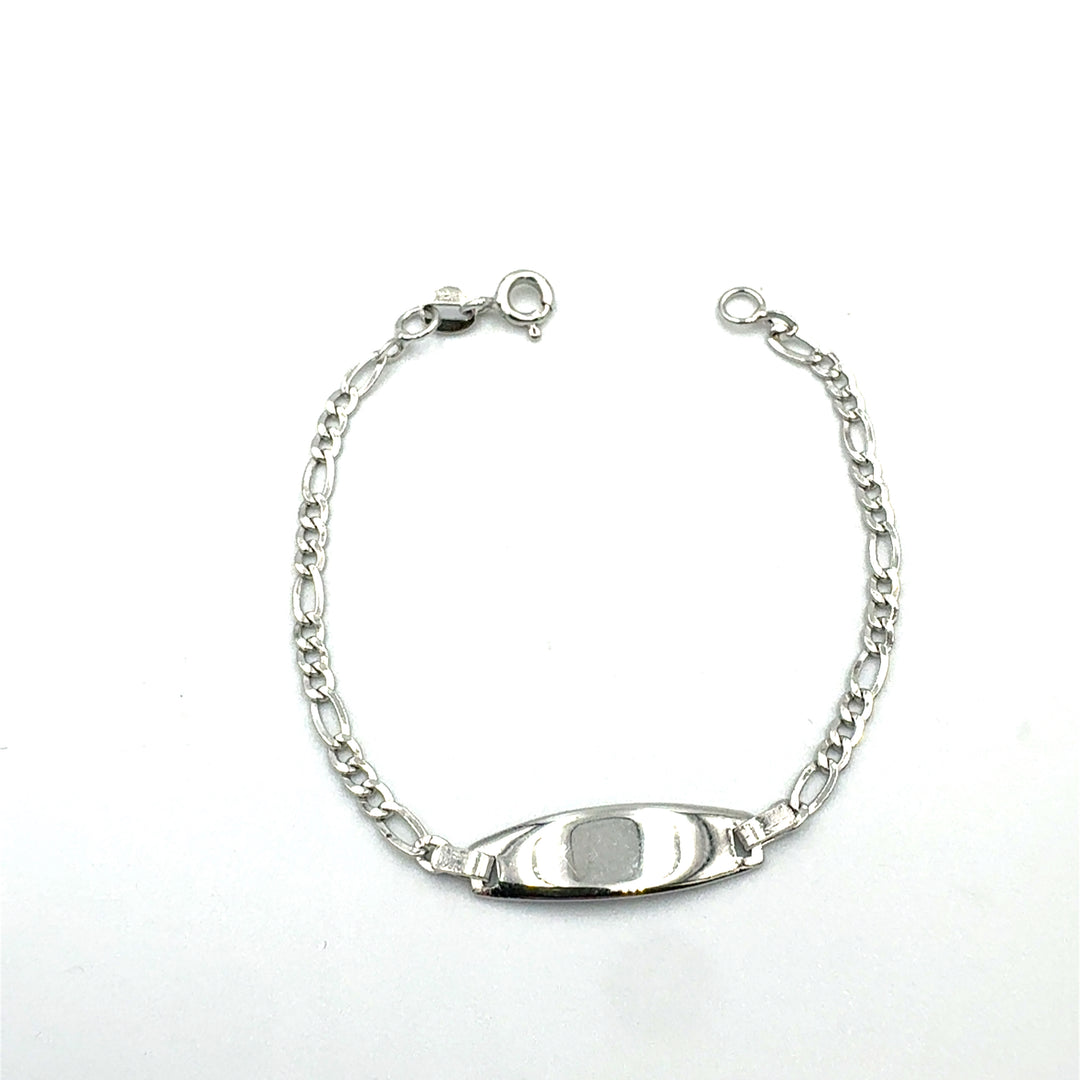Bracciale Bimbo Oro Bianco  con Targa