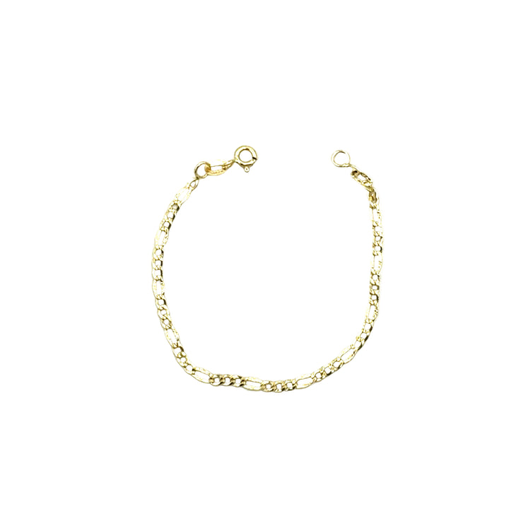 Child's 3+1 Link Yellow Gold Bracelet