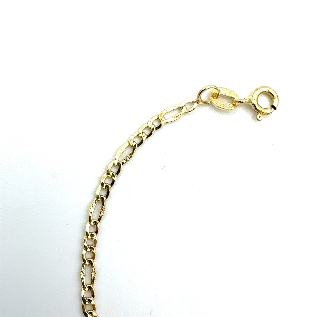 Child's 3+1 Link Yellow Gold Bracelet