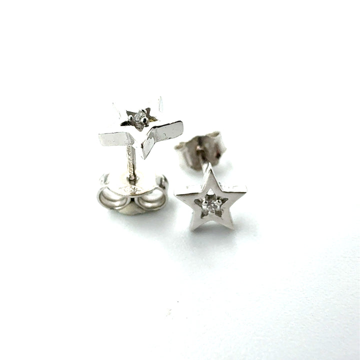 Yellow White Gold Earrings