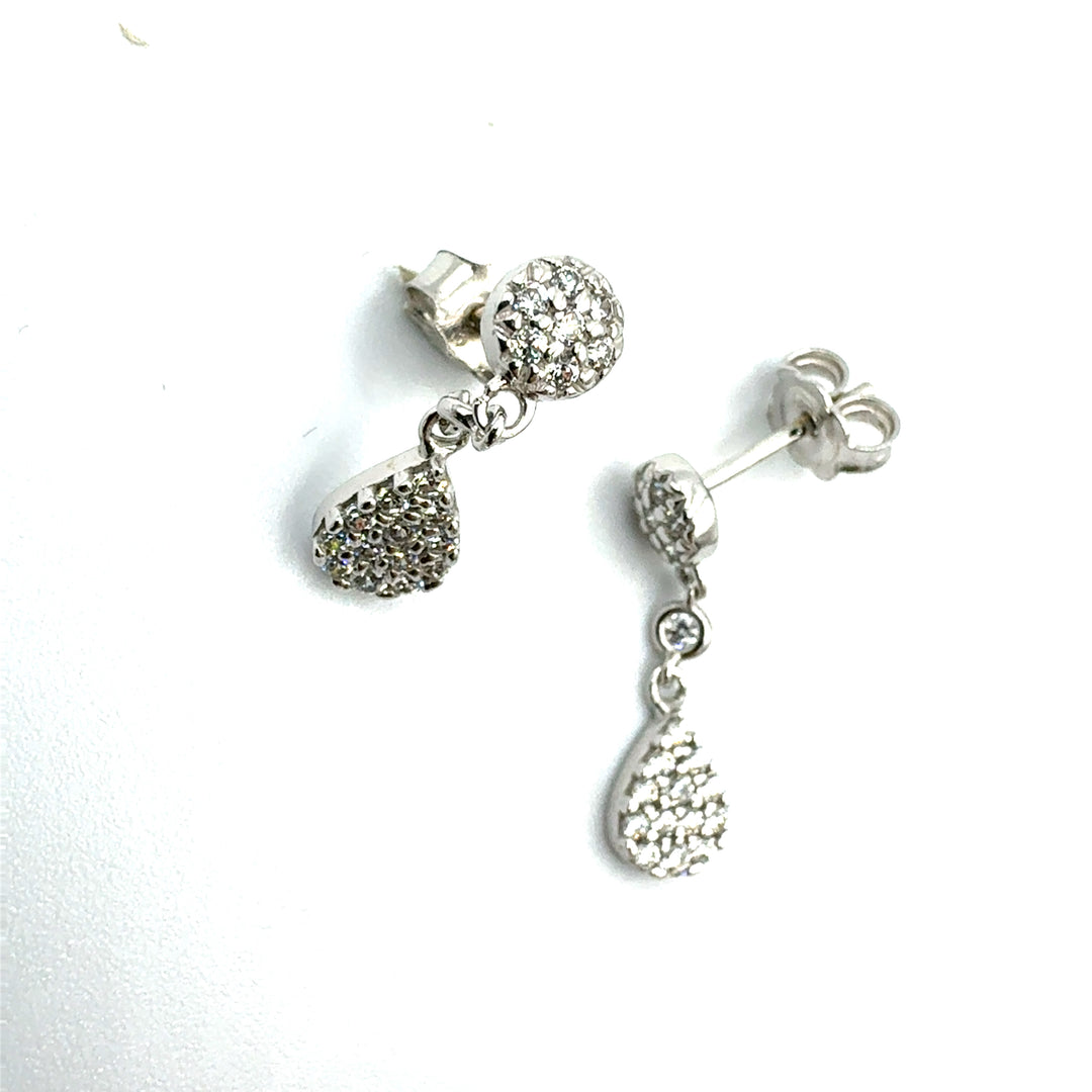 Yellow White Gold Earrings