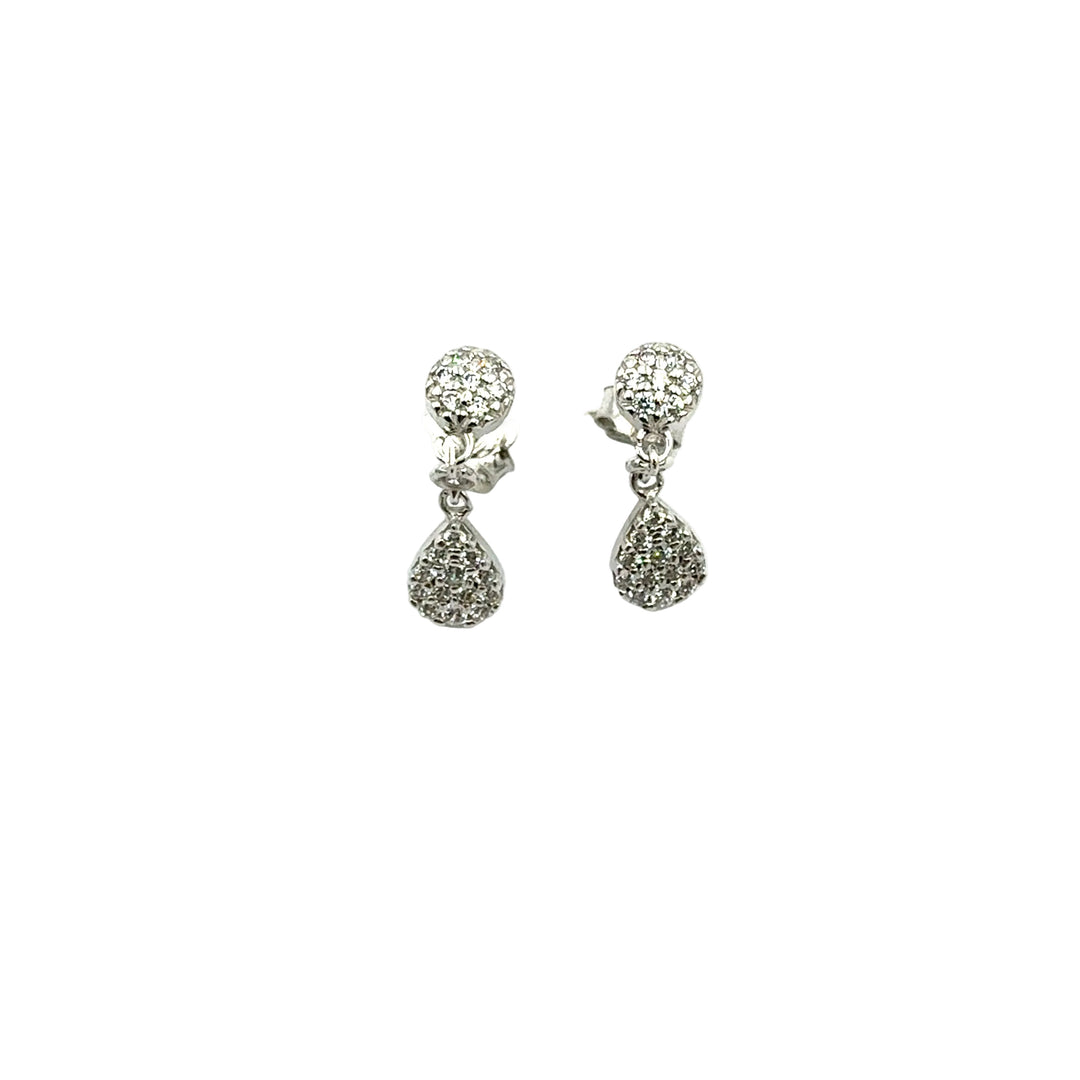 Yellow White Gold Earrings
