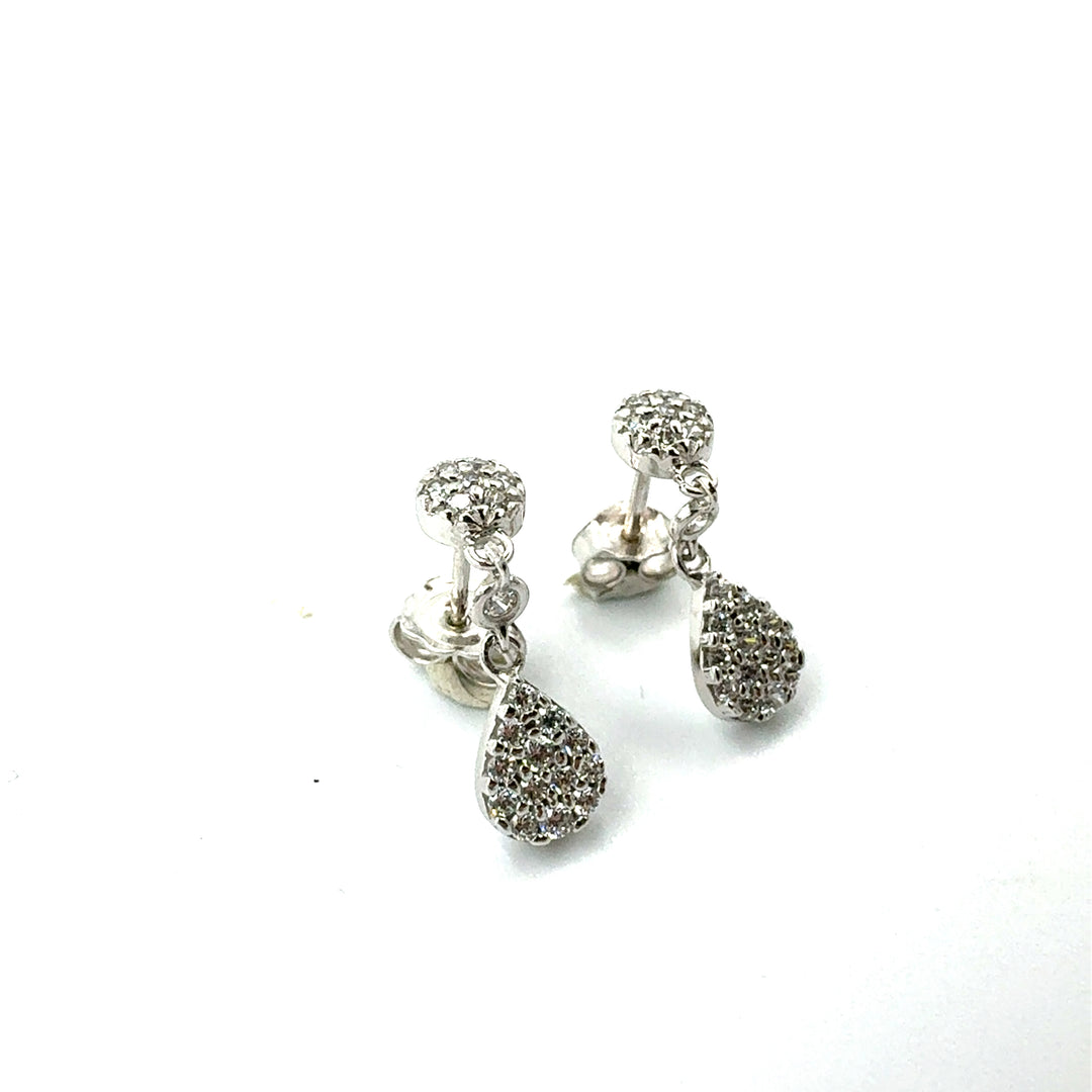 Yellow White Gold Earrings