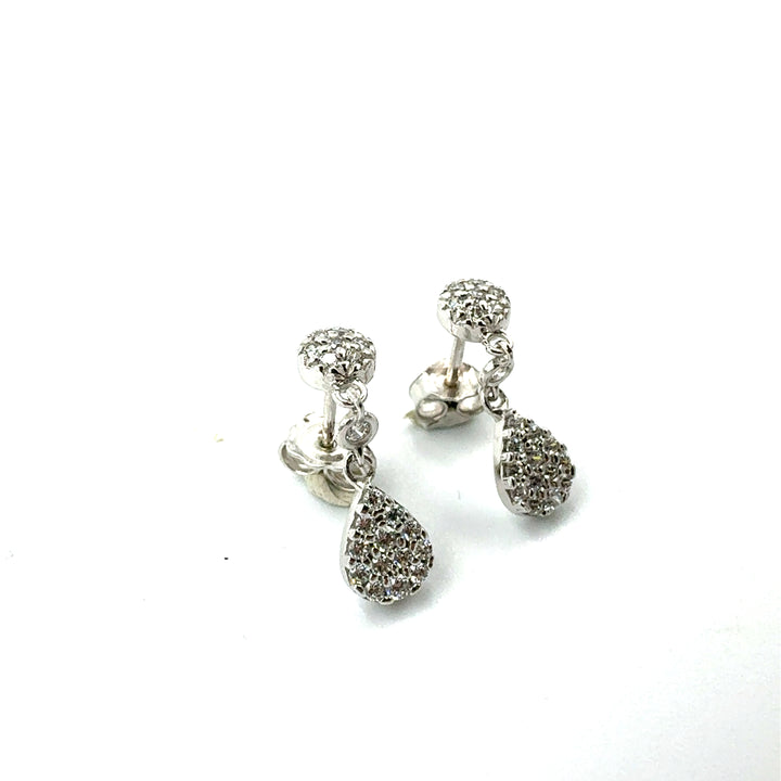 Yellow White Gold Earrings