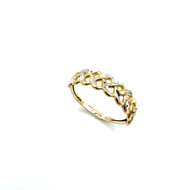 Anello Veretta Oro Giallo Bianco
