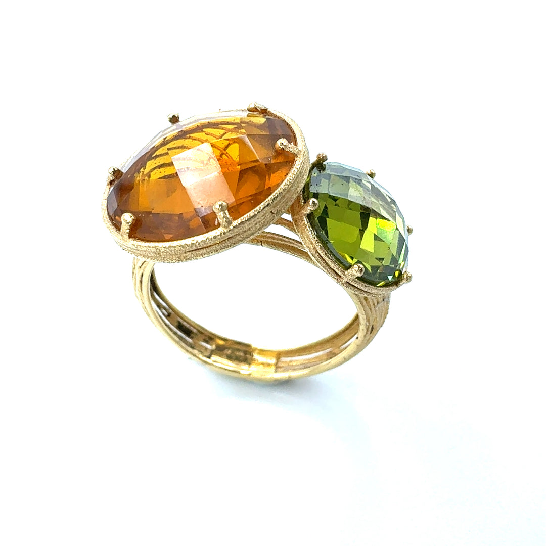 Pearl and Amethyst Toi et Moi Ring