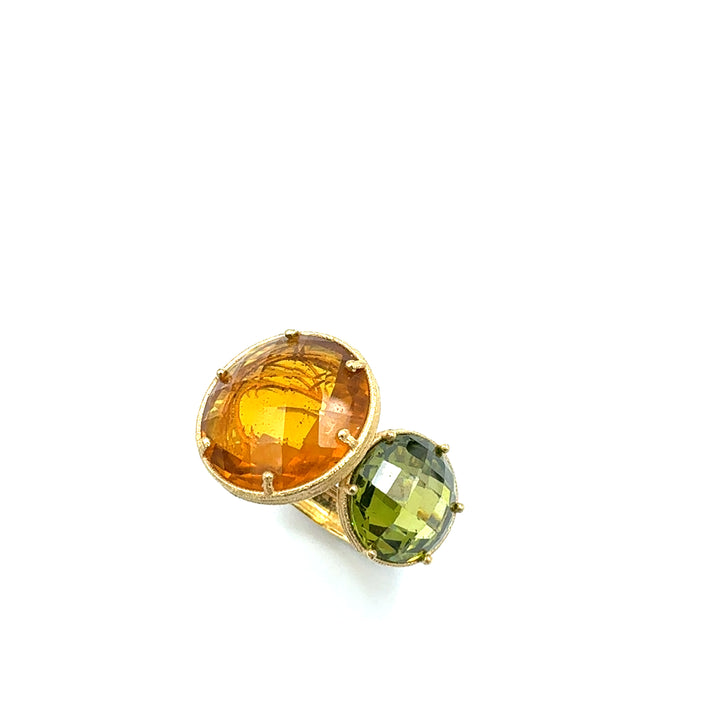 Pearl and Amethyst Toi et Moi Ring