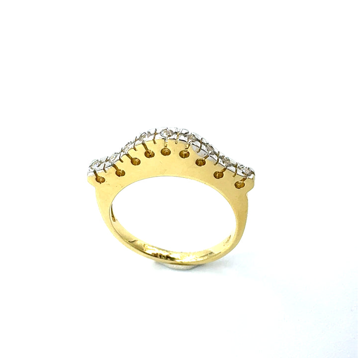 Anello Veretta Oro Giallo Bianco