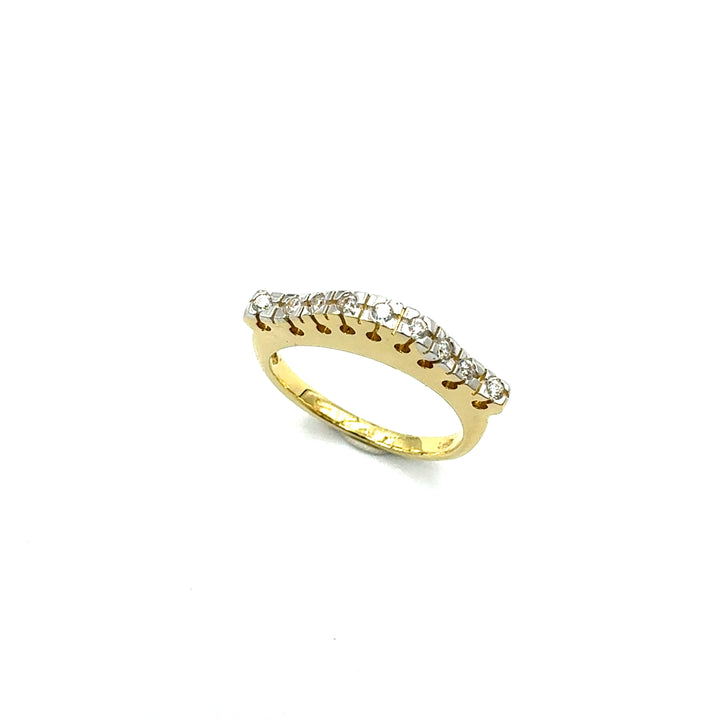 Anello Veretta Oro Giallo Bianco
