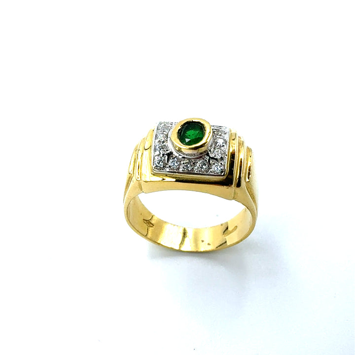 Anello Fascia  Oro Giallo  Zirconi  Bianchi