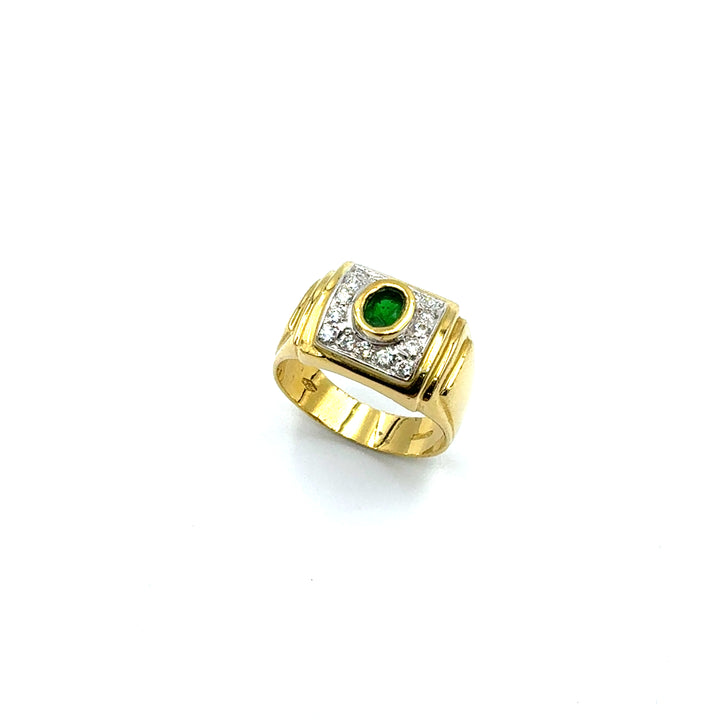 Anello Fascia  Oro Giallo  Zirconi  Bianchi