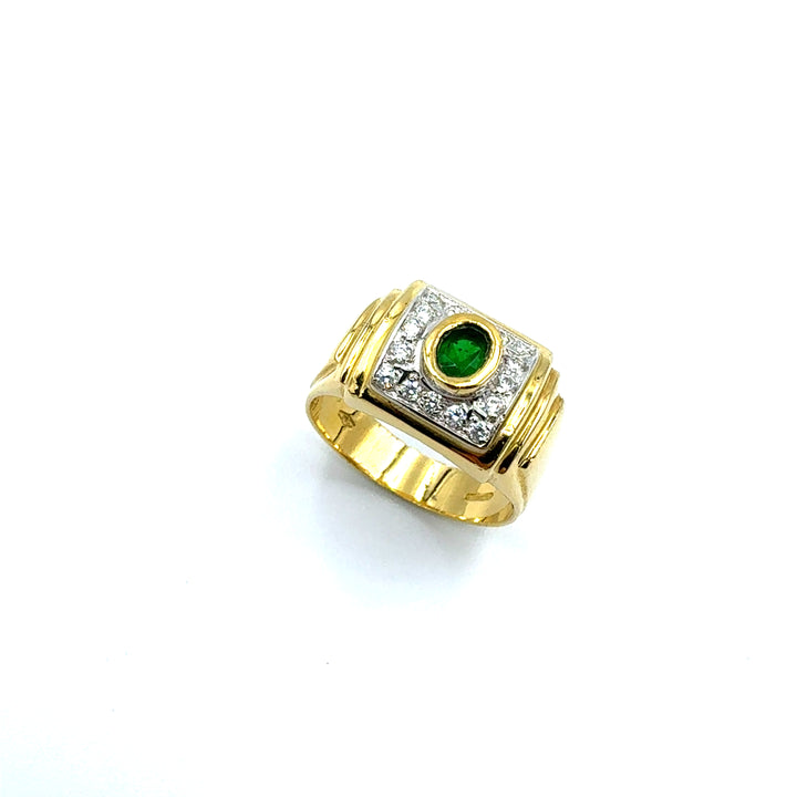Anello Fascia  Oro Giallo  Zirconi  Bianchi