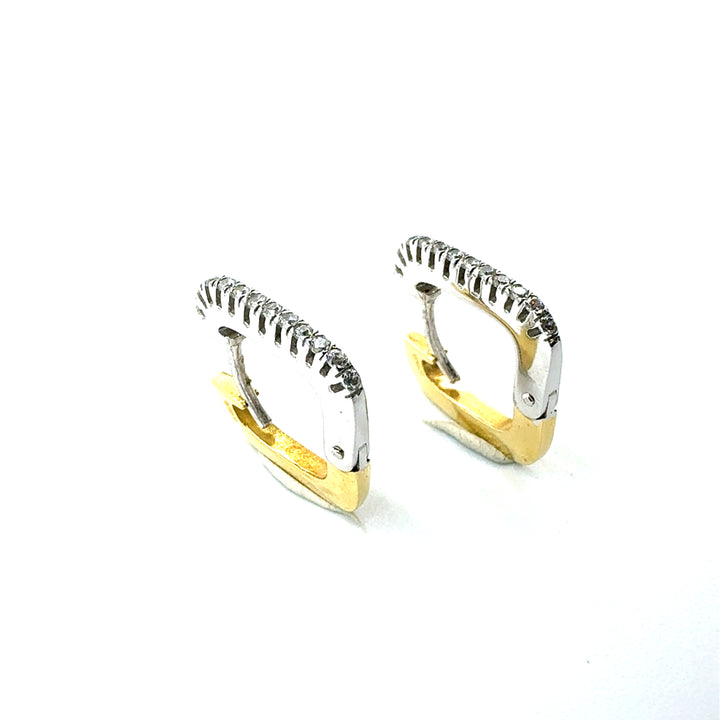 Orecchini Oro Bianco e Giallo