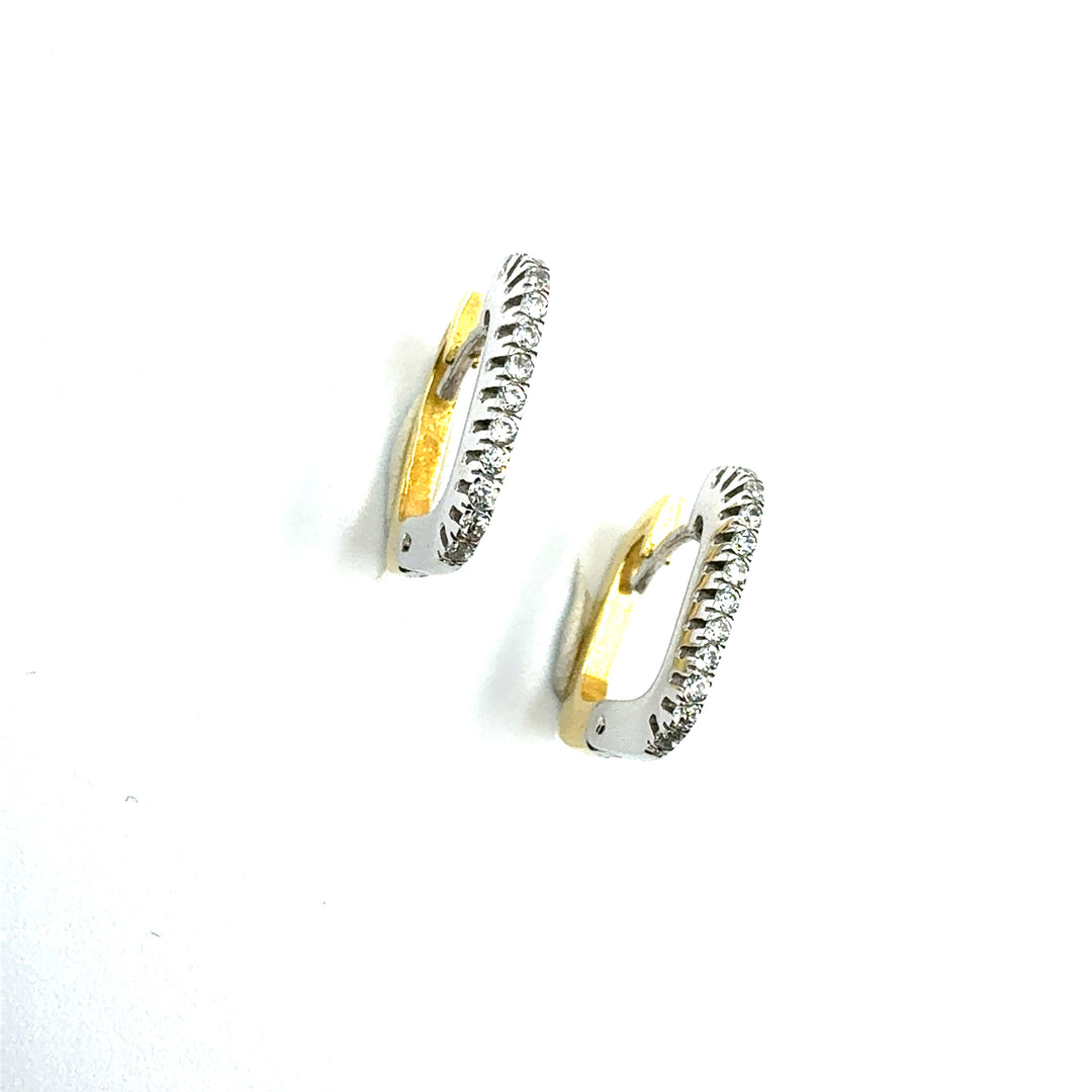 Orecchini Oro Bianco e Giallo