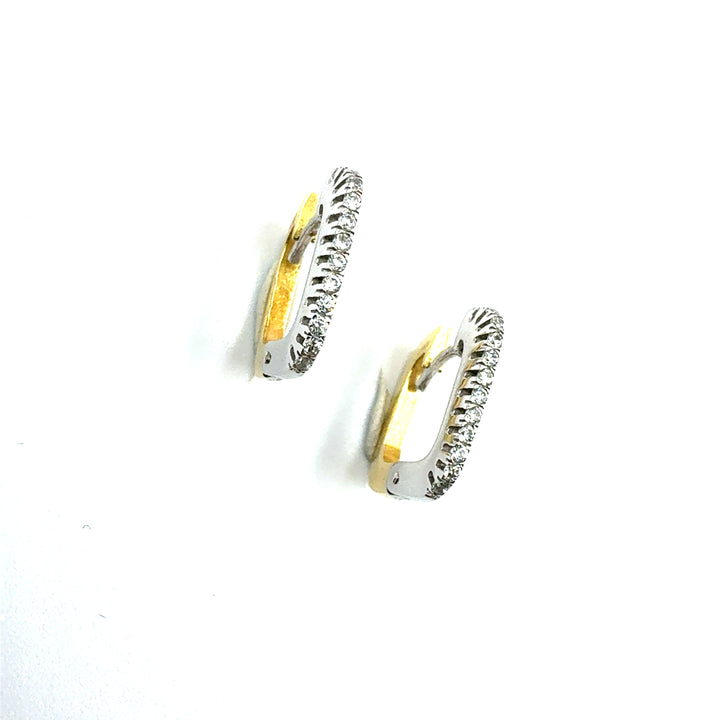 Orecchini Oro Bianco e Giallo