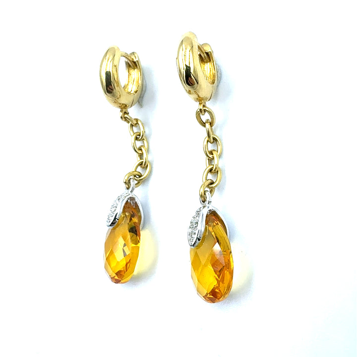 Square Yellow Gold Hoop Earrings