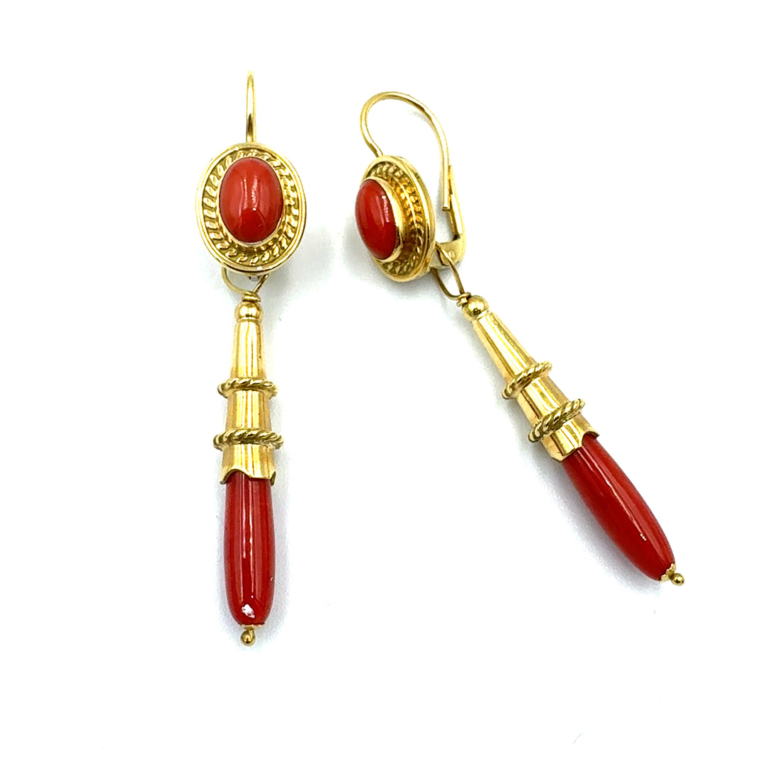 Square Yellow Gold Hoop Earrings