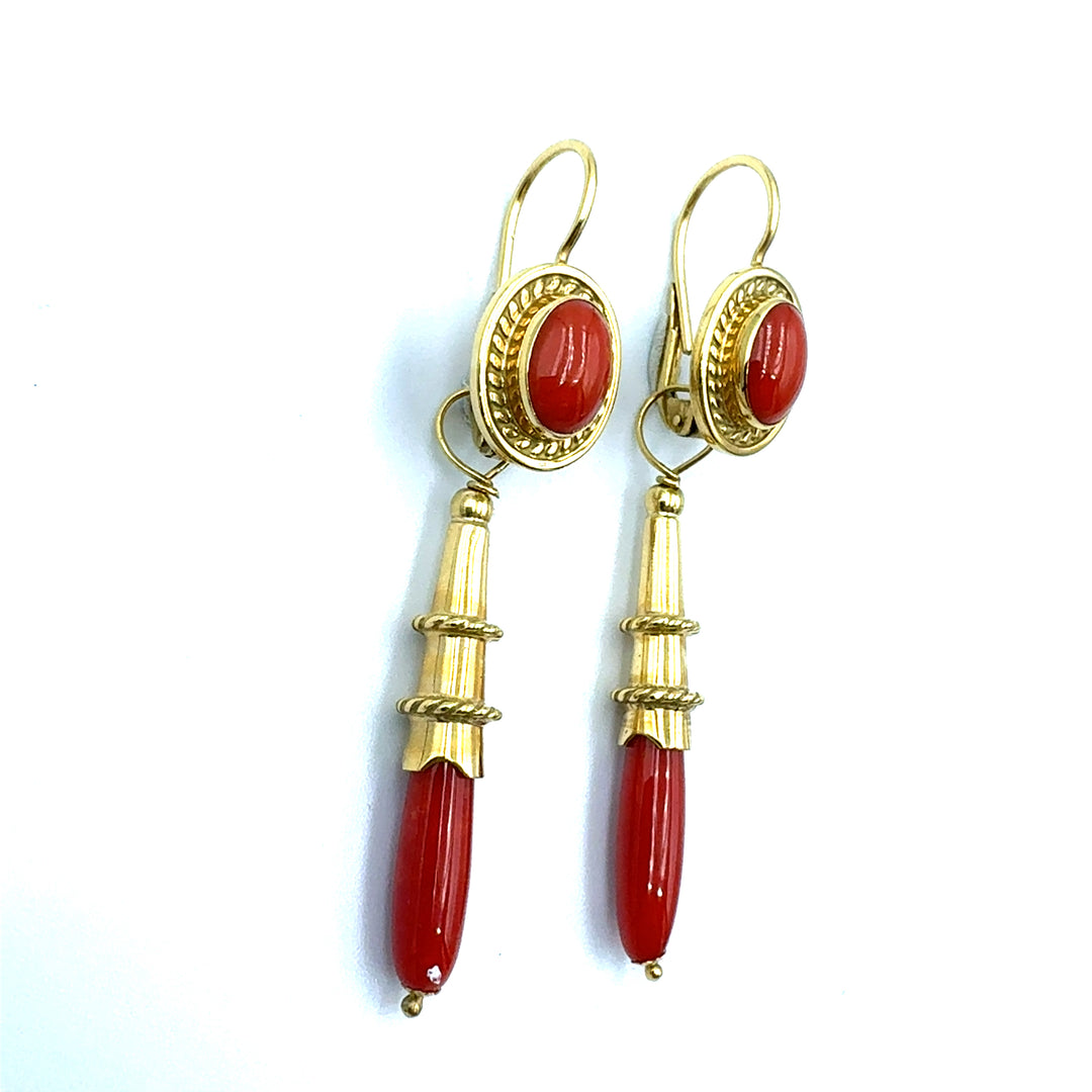 Square Yellow Gold Hoop Earrings