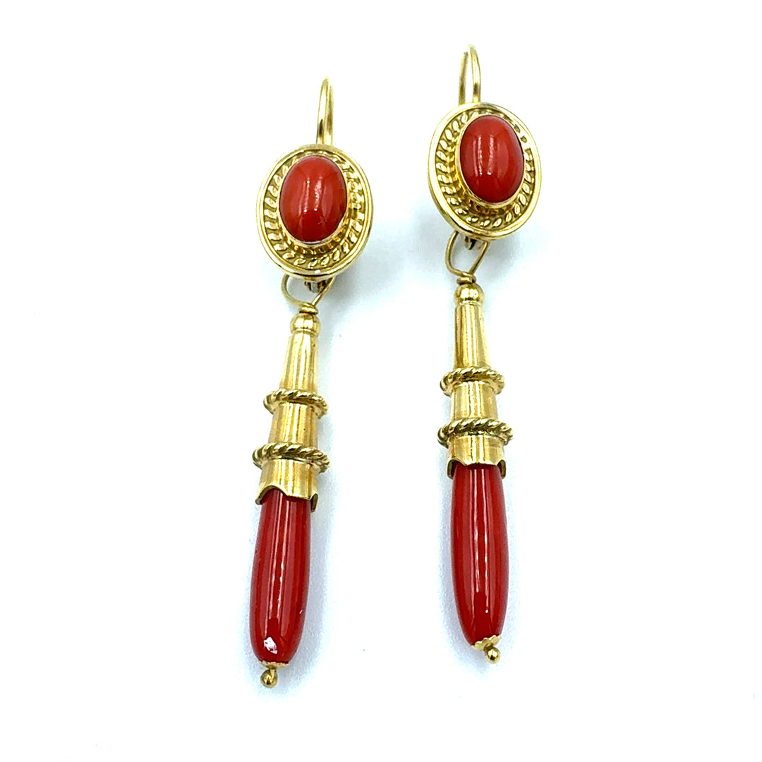 Square Yellow Gold Hoop Earrings
