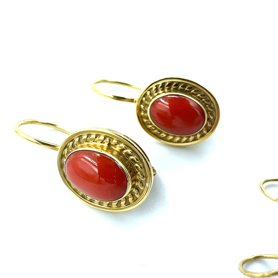 Square Yellow Gold Hoop Earrings