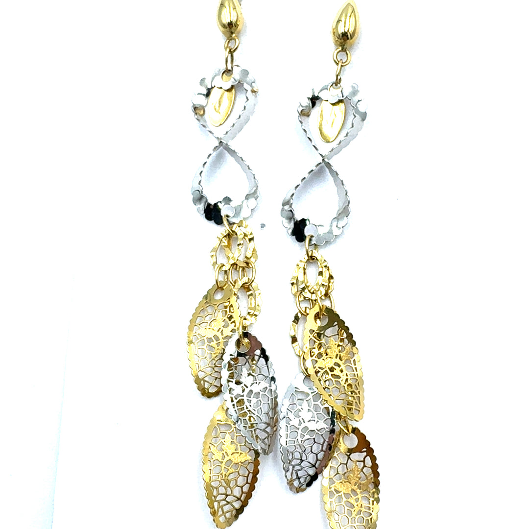 Square Yellow Gold Hoop Earrings