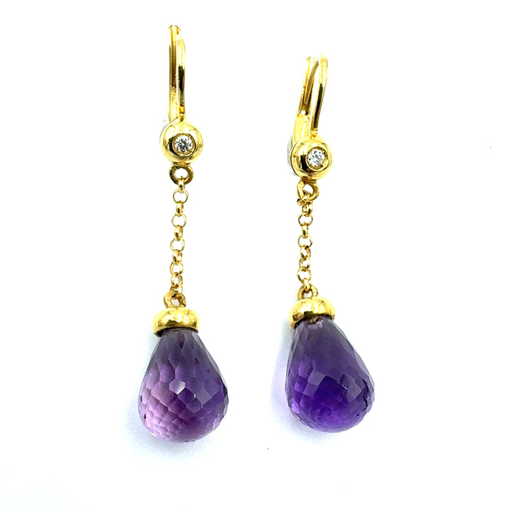 Square Yellow Gold Hoop Earrings