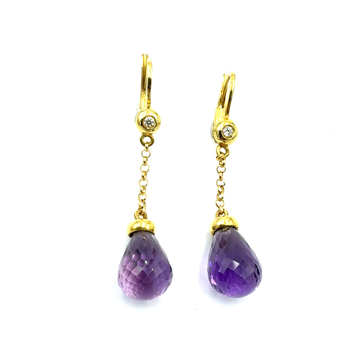 Square Yellow Gold Hoop Earrings