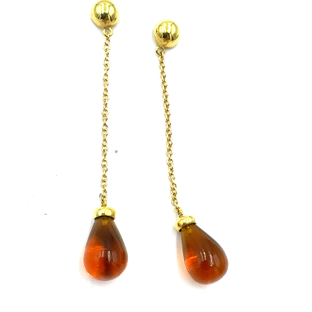 Square Yellow Gold Hoop Earrings